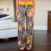 Women's Palazzo Floral Pants Casual Print Drawstring Wide Leg High