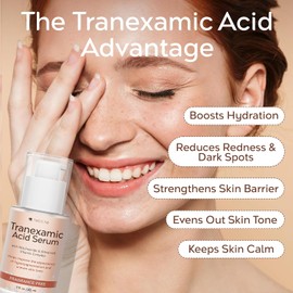 Tree to Tub Suero De Ácido Tranexámico Tree To Tub Para Todo Tipo De Piel: Reduce La Apariencia De Las Manchas Oscuras Con Alfa-Arbutina Ácido Hialurónico Y Vitamina C Fórmula Hidratante Y V