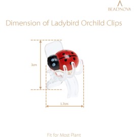 BEADNOVA Clips para Orquídeas 30 Piezas Clips de Plantas Mariquita Clips de Soporte para Orquídeas Clips para Enredaderas Clips para Plantas para Soporte de Flores Orquídeas Enredaderas (Color Mixto
