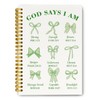 THDSE Coquette Green Bows Spiral Bible Notebook,Aesthetic Composition Notebook, God