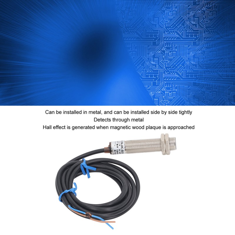 5PCS Proximity Sensor NPN Aluminum Alloy Sensitive Hall Switch Sensor