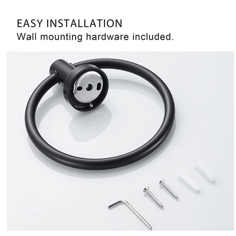 Towel Ring for Bathroom 1 Pack, Kitchen Bath Towel Holder