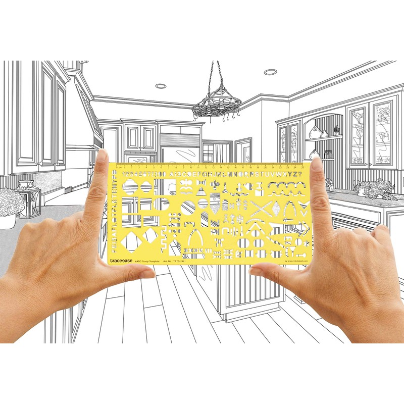 Traceease Map Drafting NATO Troop Template Drawing Stencil,Designing Template Measuring