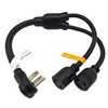 Parkworld 64804 Y Splitter Cord NEMA 6-50P to L6-30R Dual