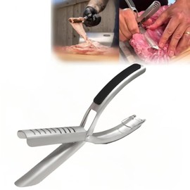 FirFiltr Rib Prep Tool Pro,Stainless Steel Rib Membrane Removal Tool,Professional Boning Tongs Rib Prep Tool for BBQ Enthusiasts,Ergonomic Handle for Easy Membrane Removal(1 PCS)