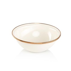 GSI Outdoors 8114 Mesa Mixing Bowl, 5.75-Inch, Durable Enamel Steel Bowl for Outdoor and Indoor Use, Cream