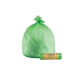 We Care - Bolsas de Basura Biodegradable y Compostable. 0% Plastico y Amigable con el medio ambiente. (43x45)