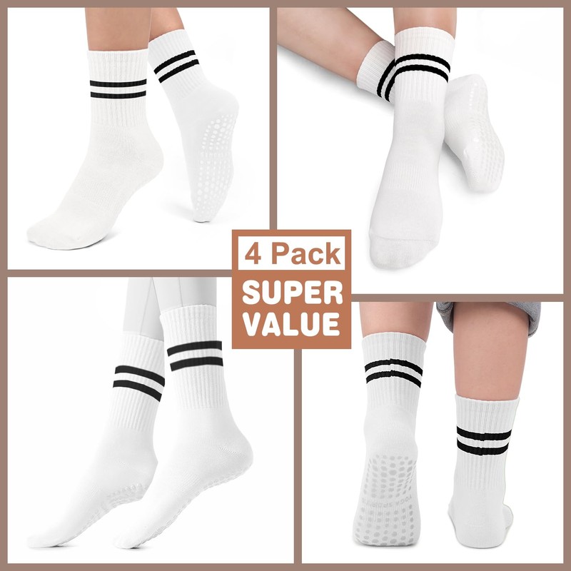 BLONGW Pilates Socks with Grips for Women, Non-Slip Yoga Athletic