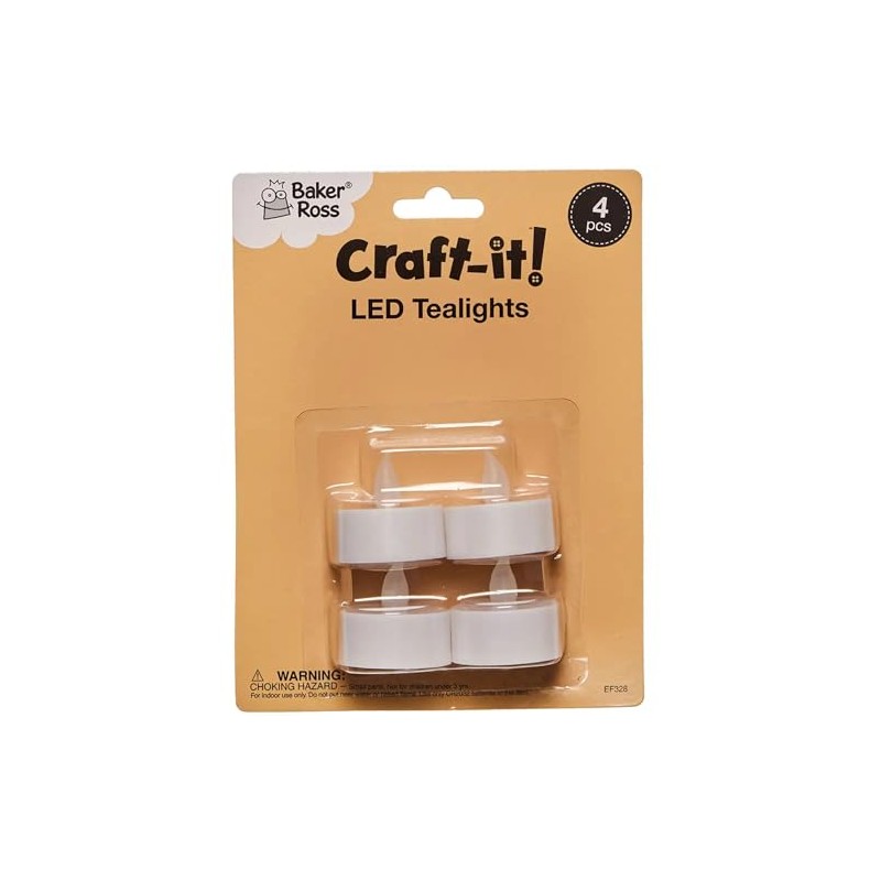 Baker Ross EF328 LED Tealights, Safe for Kids to use