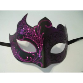 mgmb Purple Black Venetian Mask Masquerade Mardi Gras