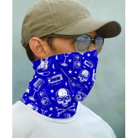 Paragon SUN GAITER Face Mask Bandana UPF 50+ UV Protecter Rock Star Grunge Skull Music