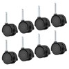 PATIKIL 1.5 Inch Swivel Stem Casters, 8 Pack Nylon 360