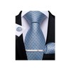 DiBanGu Mens Light Blue Ties Set Classic Woven Necktie with
