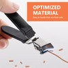 Slanted Nail Clippers for Thick Fingers, Hand and Toenails (Black/Orange)