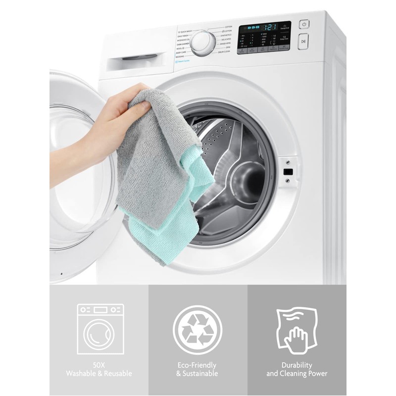 Fantasticlean Microfiber Cleaning Cloth Roll -40 Pack, Tear Away Microfiber