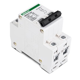 Circuit Breaker DC Solar Photovoltaic 2-Pin 20A 1000V, DC Circuit Breaker LS Switch for Solar PV System Solar Cells Grid System, 35 mm DIN Rail Mounting