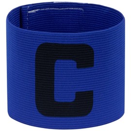 JELEX Leader Captain's Armband - Elastic Captain Armband Made of 100% Polyester with Velcro Fastening, Universally Adjustable and Durable, 31.3 x 6.6 cm (Blue)