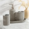 Tahari Home - Bathroom Set, Resin Countertop Accessories, Includes Toothbrush