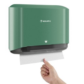 Paper Towel Holder Wall Mount: Commercial Paper Towel Dispenser for Multifold/Trifold/c Fold Hand Paper Towel, Adhesive Paper Towel Holder No-Hole Installation 200 Sheets