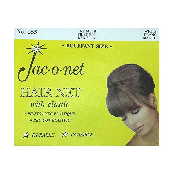 Hair Net Jac-O-Net Tiny Mesh Bouffant/Large Size, Medium Brown,1 Net Per Pack [Pack of 12]
