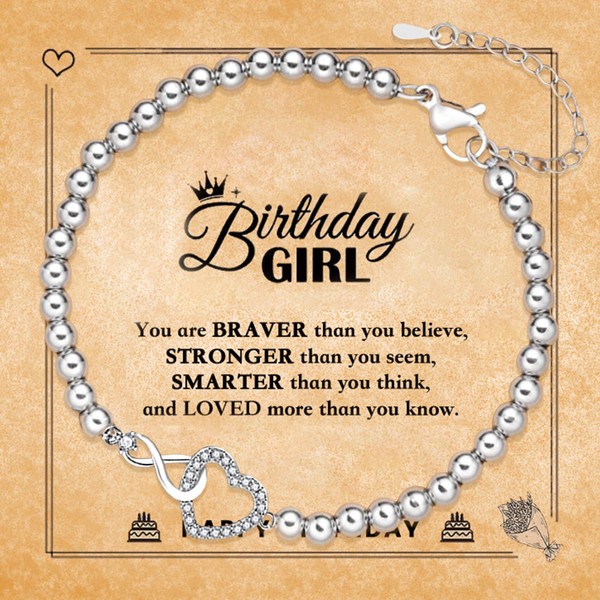 Heart Bracelets for Girls, Adjustable Friendship Bracelet Sterling Silver Bracelet