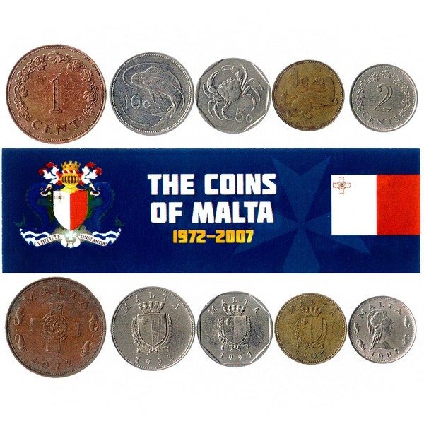 The Republic of Malta 5 Mixed Coins | 2 Mils