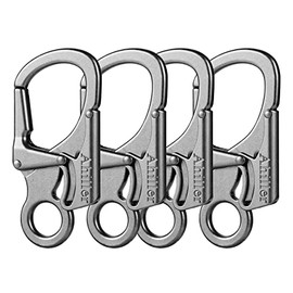Carabiner Clip, Double Anti-Misopening Locking Design, 2.95'' Inch Alloy Caribena Hook, Key chain for Outdoor Camping, Hiking, Fishing,Key Ring Clip