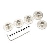 Acoplamiento de Eje de Brida, Plata 5 Piezas Conector de