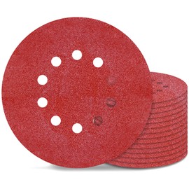 9 Inch 10 Holes Sanding Disc 80 Grit Drywall Sandpaper 15pcs for Popcorn Ceiling Sander Pads