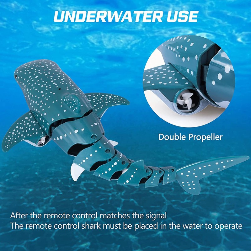 RC Shark Toy Pool Boat Toy High Simulation Light Effect