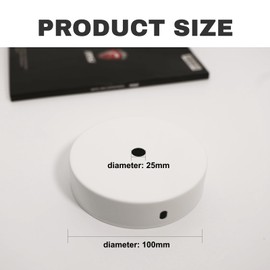 Canopy Cover for Hanging Lights, Pack of 1, Metal, Lamp Canopy White, Diameter 100 mm, Height 25 mm, Ceiling Canopy with Clamping Nipple for Strain Relief, Easy Installation Lights Canopy