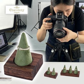 Chandini Commercial Ring Stand, Jewelry, Display, Walnut, Wooden, Photography Props