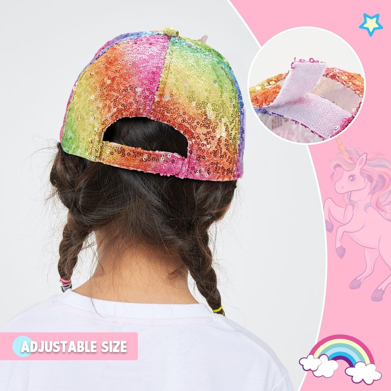 WAWSAM Girls Unicorn Baseball Cap Kids Trucker Hat Youth Cute