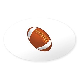 CafePress Football Sports Ball Game Sticker Oval Car Bumper Sticker