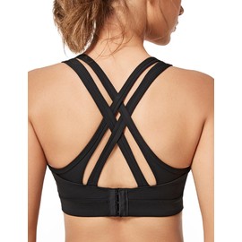 Yvette Crossback Sports Bra, No Bounce, Better Running Support, Back Hook Type, Sports Bra -