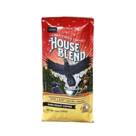 Raven’s Brew Coffee Gourmet Dark Roast Ground Coffee - House Blend 12oz Bag