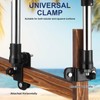 Clysee 2 Pcs Large Double Canopy Beach Chair Umbrella with