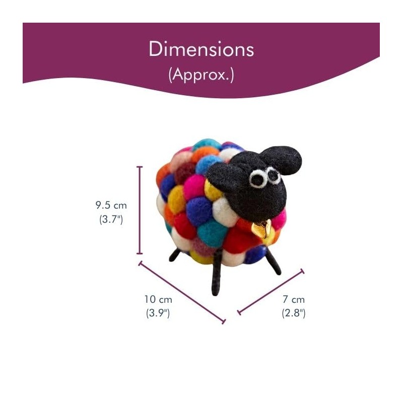 Paper High Felt Sheep Ornament - Cute Home Décor -