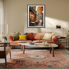 MEIYUDA 5D Diamond Painting Pictures Adult European Charm, Diamond Painting Set Picture Cityscape, Diamond Painting Craft Set Adults Children Painting Embroidery for Home Wall Decor 30 x 40 cm