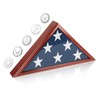 Flag Display Case for Burial Flag, 9.5x5' Folded Flag Case