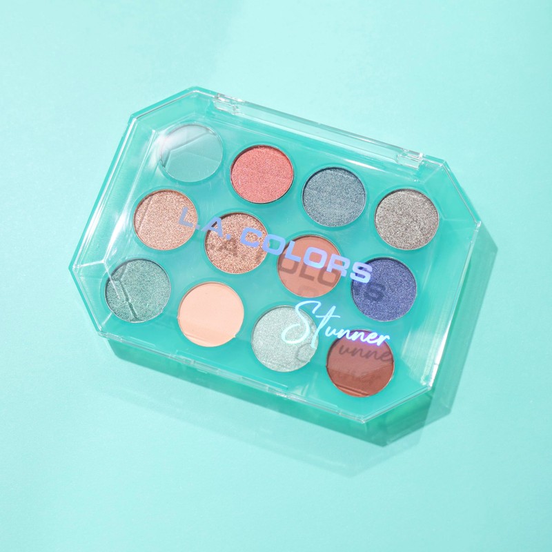 L.A. COLORS 12 Color Eyeshadow Palette, Stunner C69013