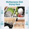 JASIWAY Dish Drying Rack in Sink, Expandable Stainless Steel Dish