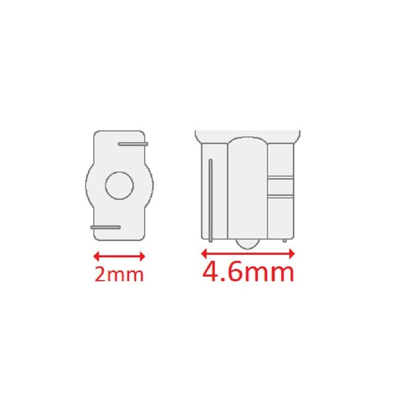 CEC Industries E73 Bulbs, 14 V, 1.12 W, W2x4.6d Base,