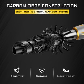 THKFISH Travel Fishing Rods, 4 Piece Spinning Rod with Bag 7Feet Carbon Fiber Lightweight Ultra Portable Fishing Pole for Trout Bass Salmon Sunfish Outfit Travel Fishing