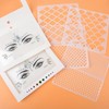 GWAWG 4 Pcs Fish Scale Stencil Makeup Checked Stencil and