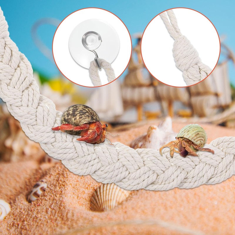 2PCS Hermit Crab Climbing Toys Hermit Crab Accessories Climbing Rope
