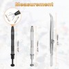 HARFINGTON 3pcs Diamond Tweezer Holder Pick Up Tool Set Stainless