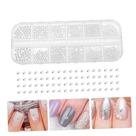 minkissy Fashionable Nail Charm Beads Compartment Mix for DIY Manicure Decoration Lightweight Durable for Parties and Special Occasions
