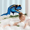 rzzlp Cute Dinosaur Surfing Ocean Shower Curtain,Dino Bathroom Shower Curtains
