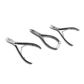 3-Pcs Podiatry Nail Clippers Set - Japanese Stainless Steel, Podiatry Tool Kit, Podiatrist Nippers, Heavy Duty, Concave, Arrow and Flame Nippers for Thick and Ingrown Toe Nails Hospital Grade Premium Quality